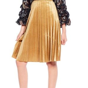 XS Chelsea & Violet Velvet Pleated Skirt